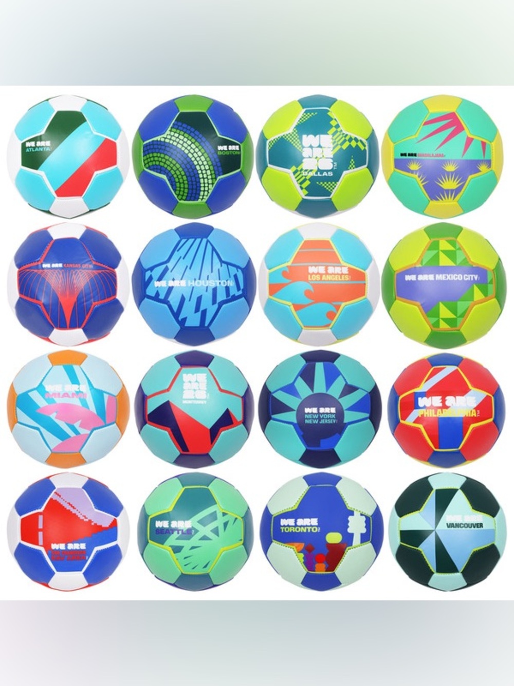 FIFA World Cup 2026 Host Cities Mini Soccer Ball Set 16pc